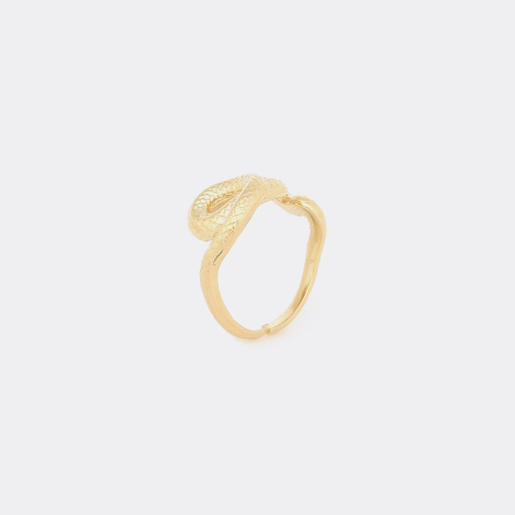 Ori Tao - Venin Snake Adjustable Ring Gold