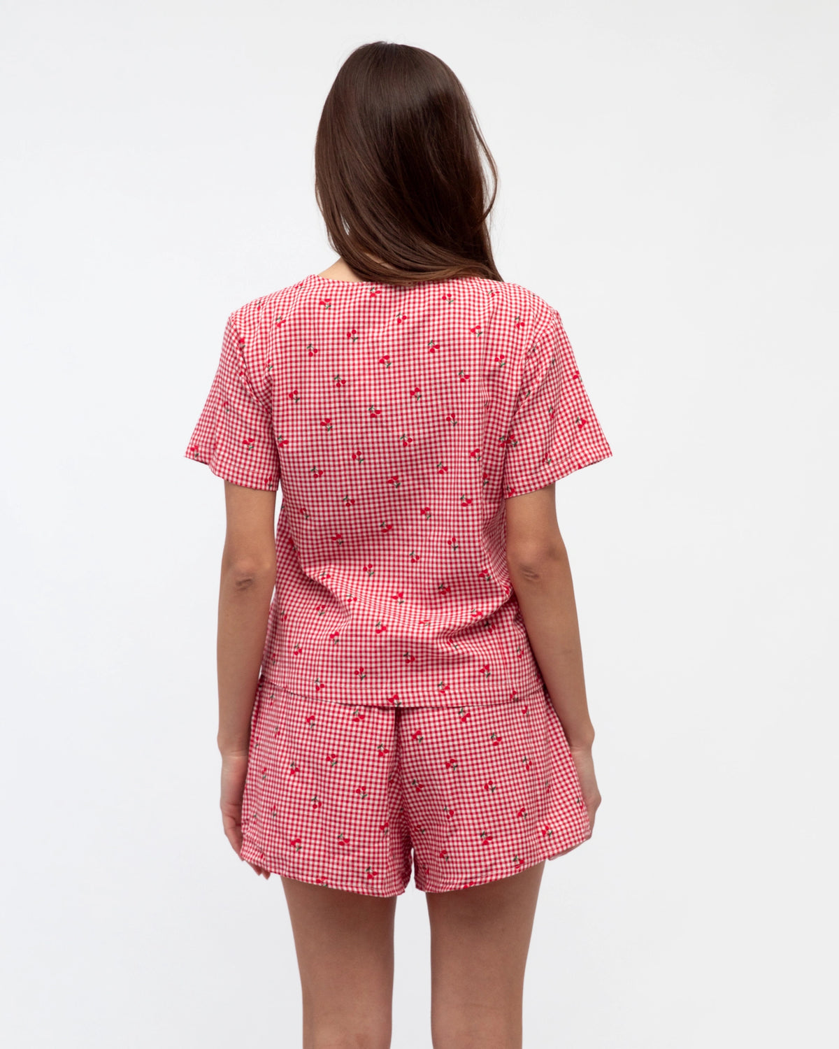 Selena Gingham Cherries Set